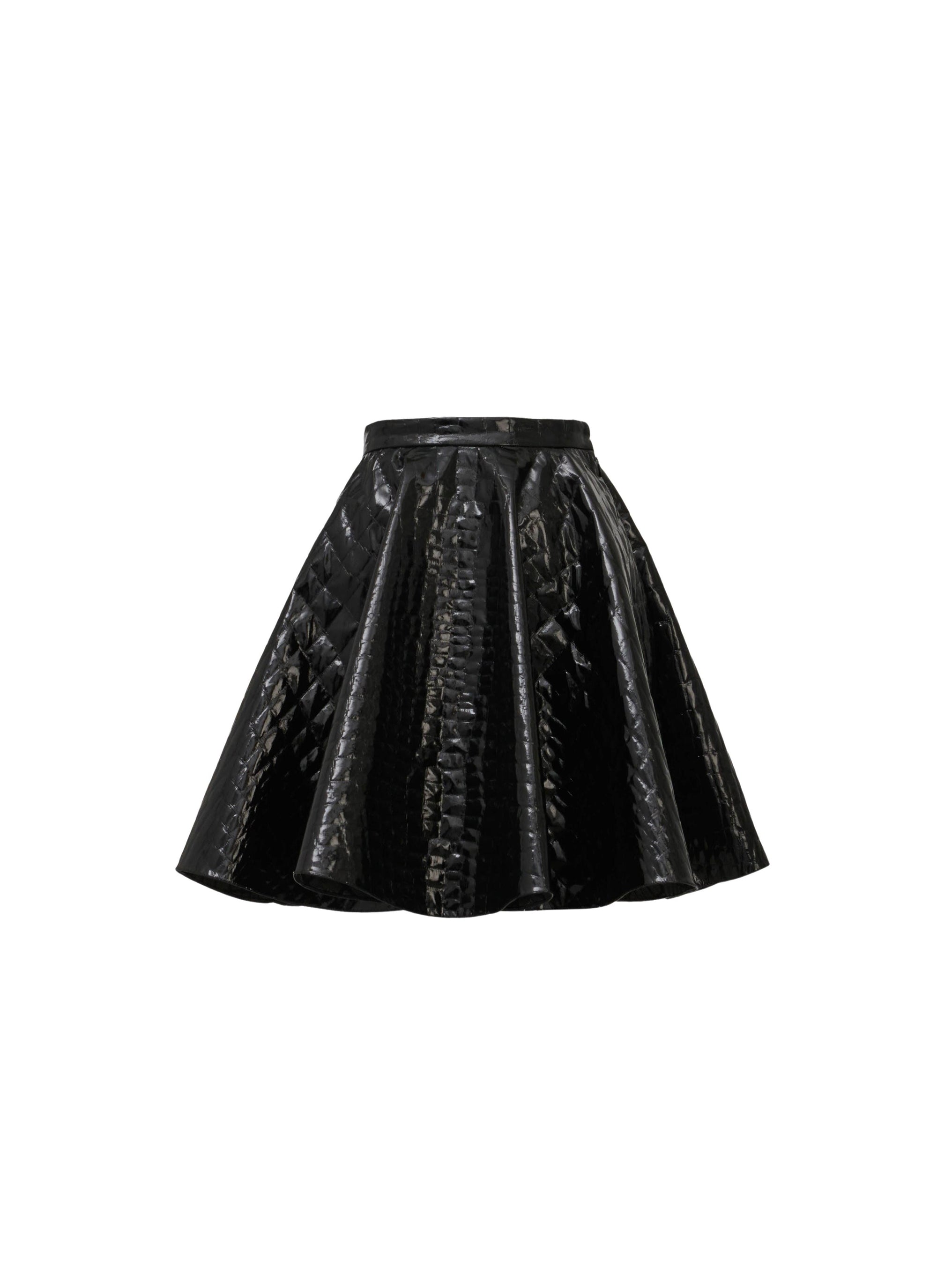 Mini jupe en jacquard croco - Noir Alaïa