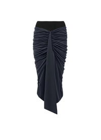 Draped skirt in fluid jersey - Black Alaïa