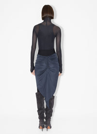 Draped skirt in fluid jersey - Black Alaïa