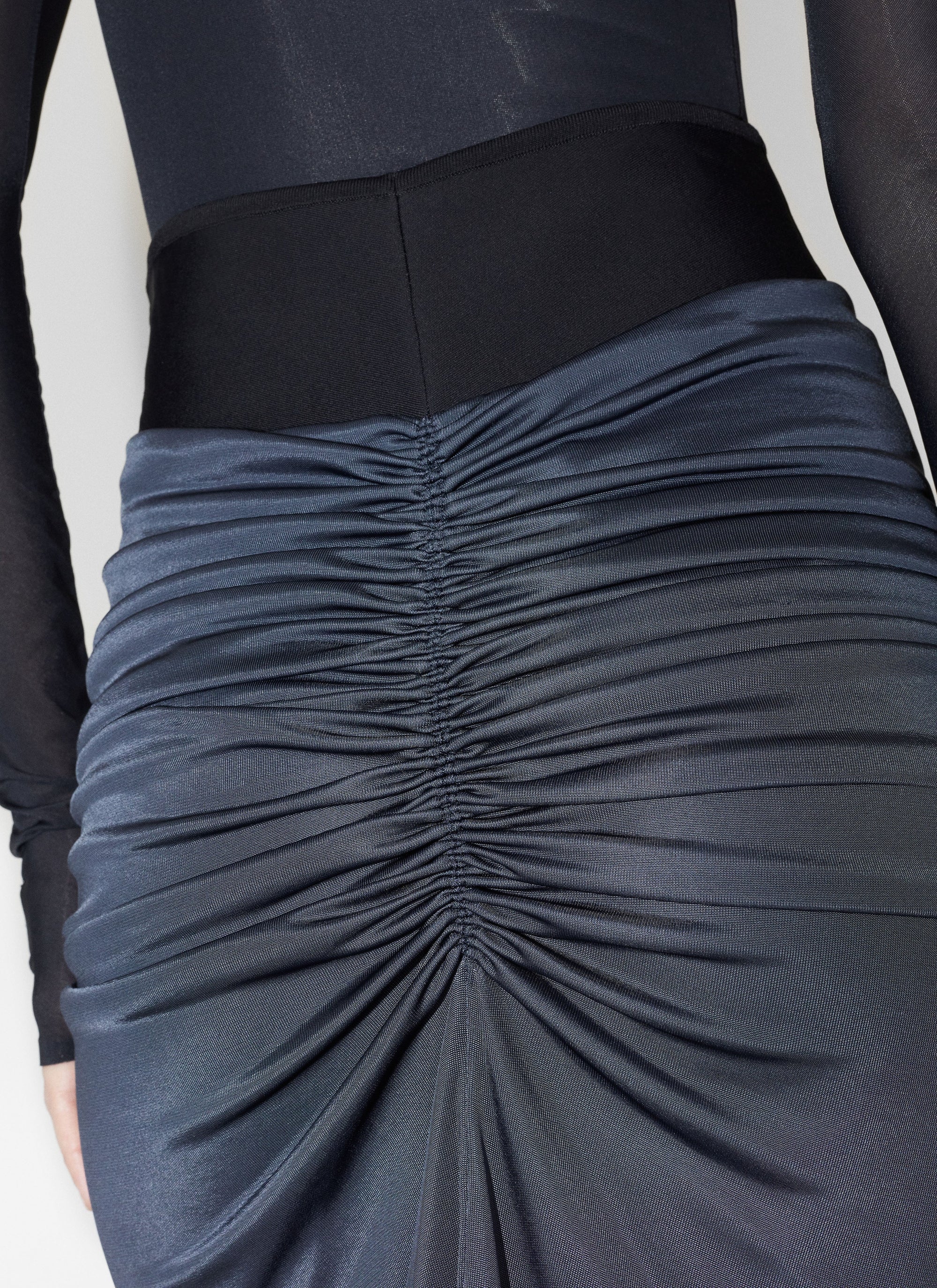 Draped skirt in fluid jersey - Black Alaïa