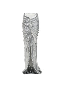 Sequin wrap skirt - Silver