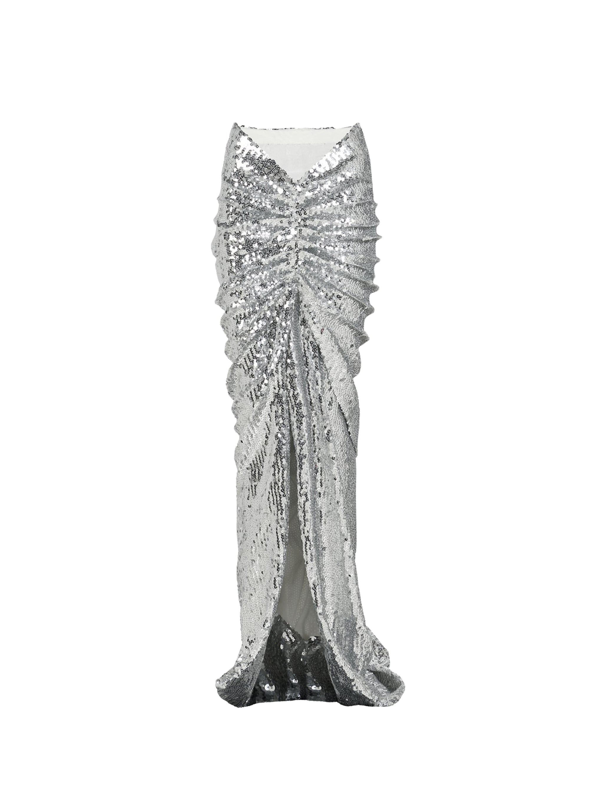 Sequin wrap skirt - Silver