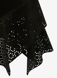 Jupe asymétrique en cuir - Noir