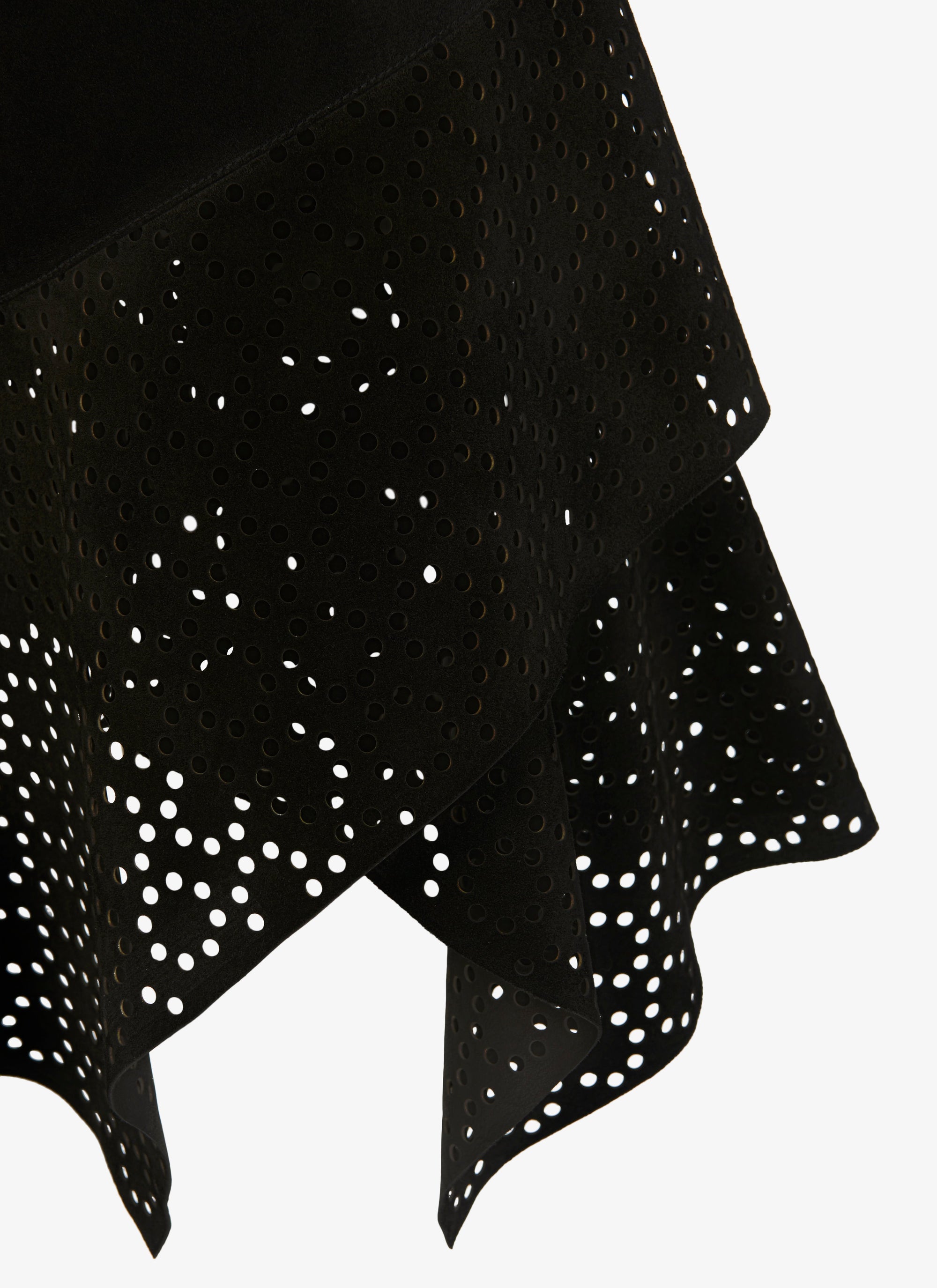 Jupe asymétrique en cuir - Noir