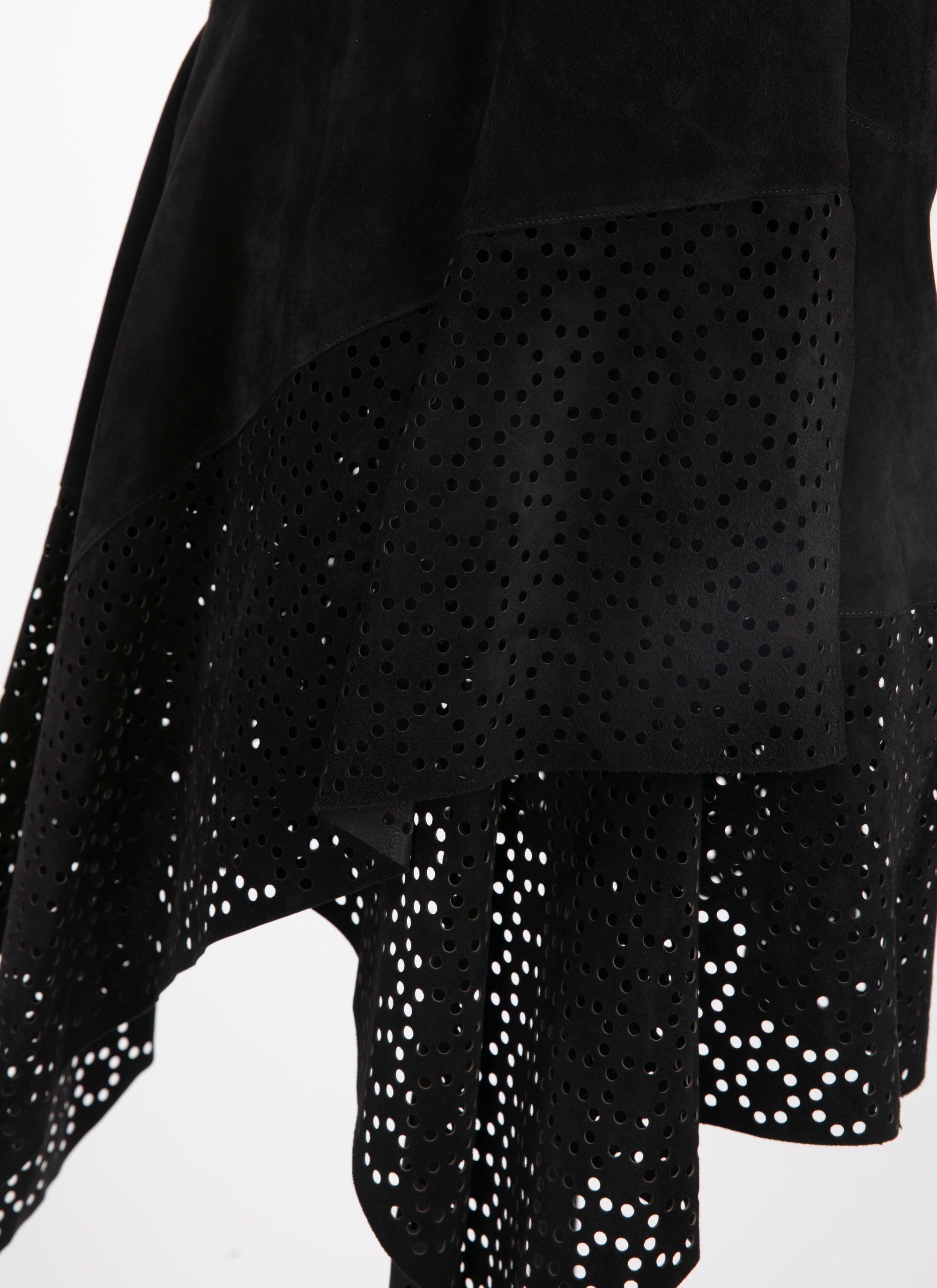 Jupe regular en cuir - Noir
