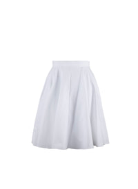 Pleated short skirt - White