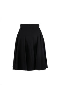 Short pleated skirt - Black