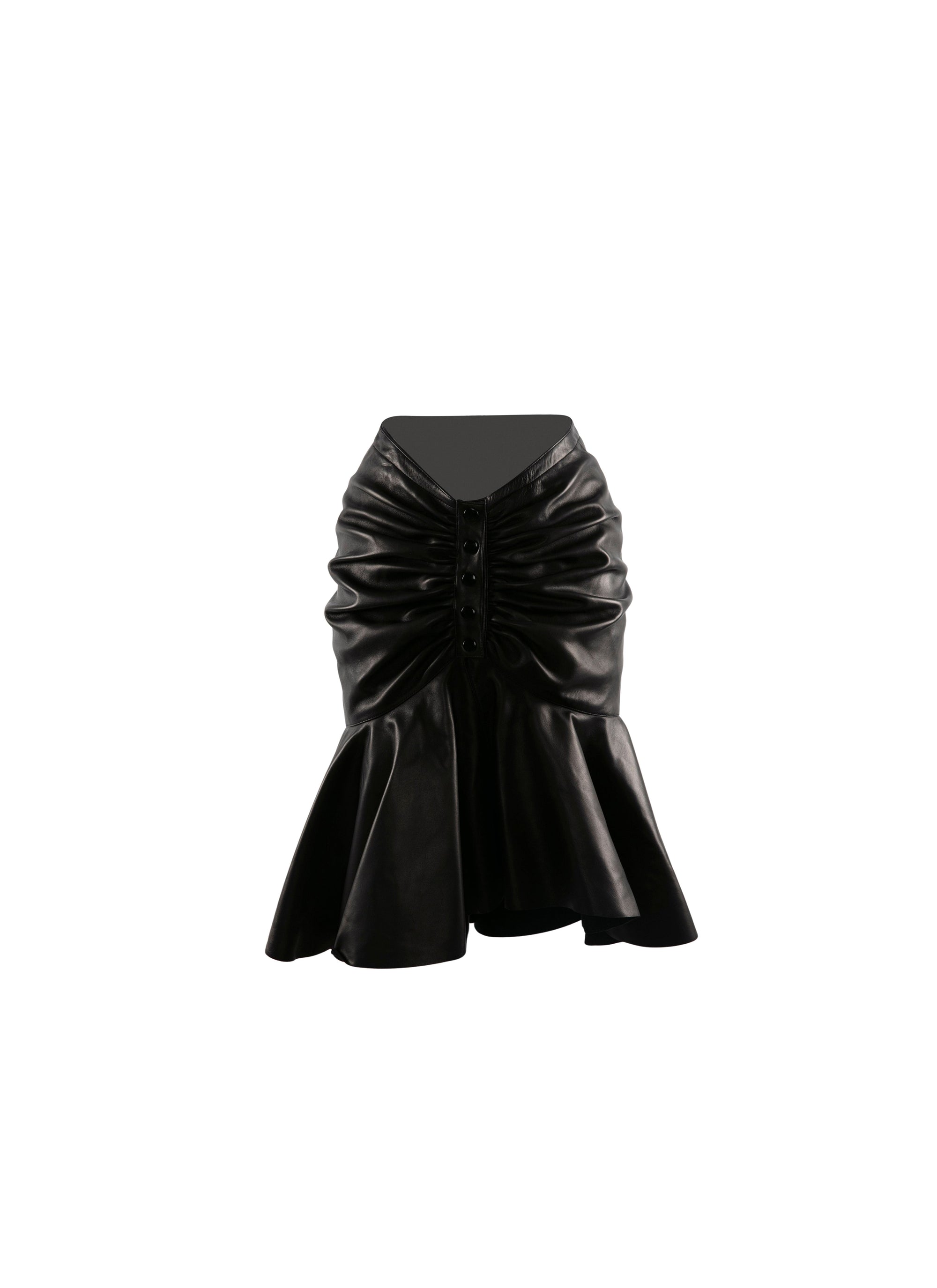 Jupe courte edition en cuir - Noir