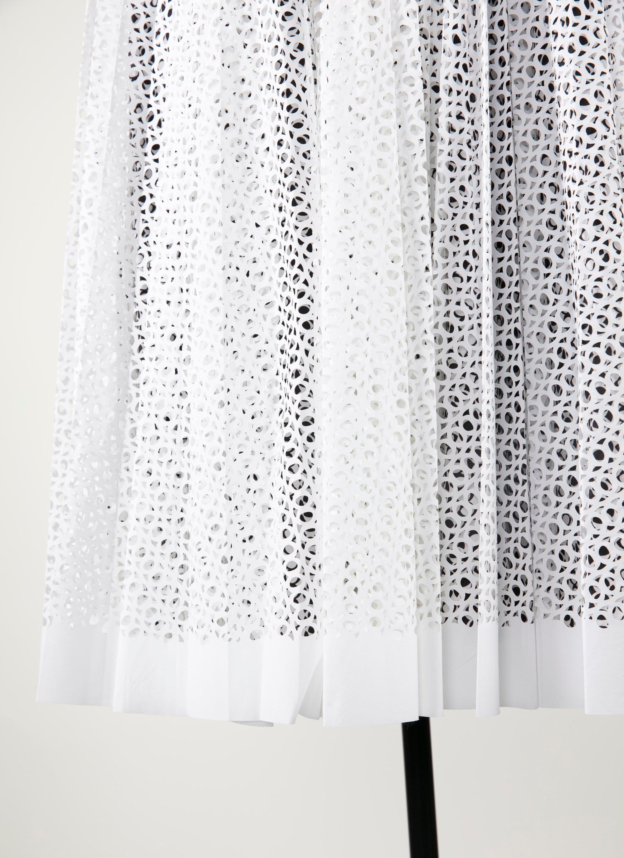 Multicoloured openwork long skirt - Intense White