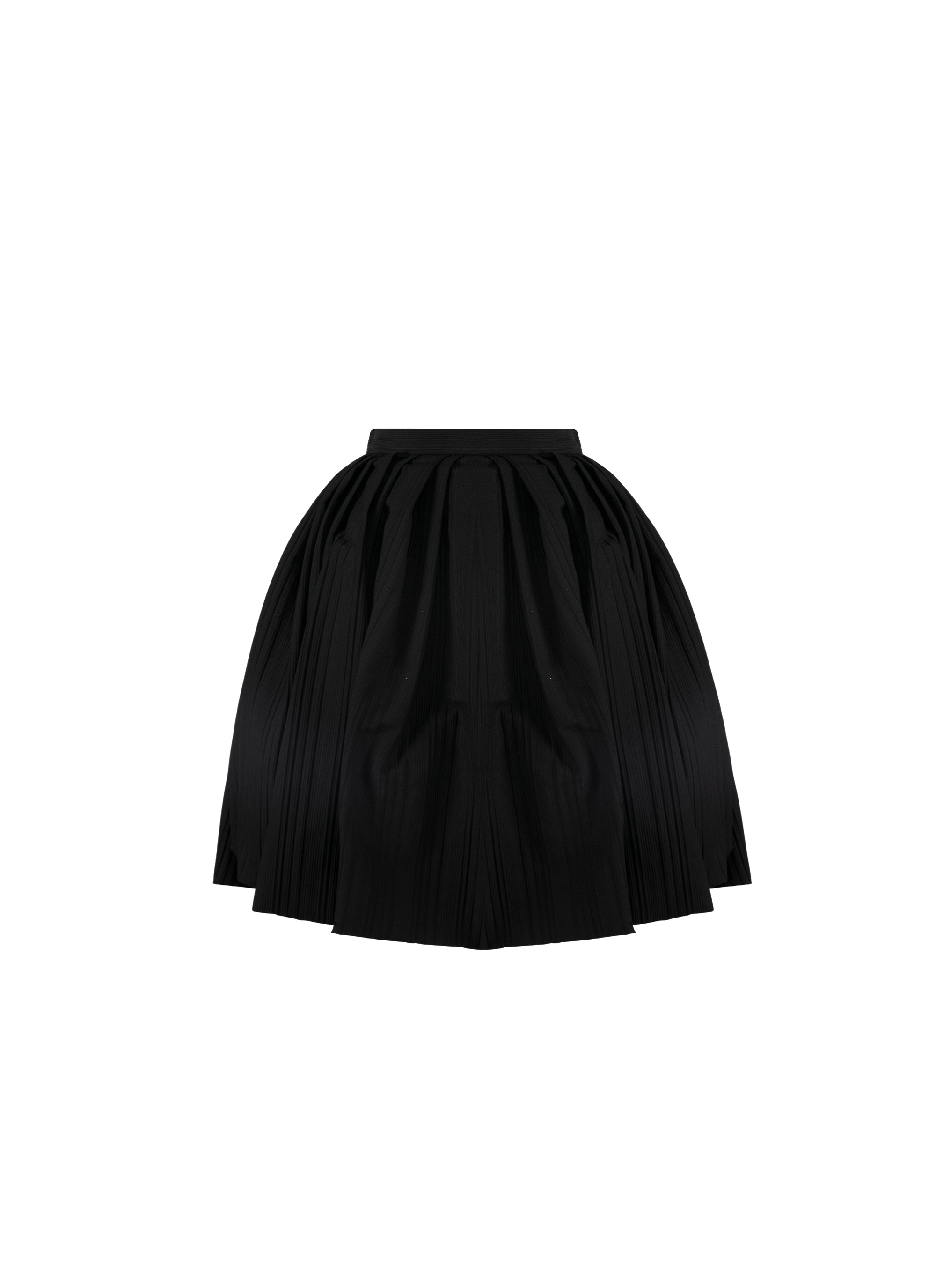 Jupe courte à effet ballon - Noir