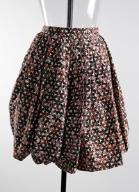 Jupe courte en tulipe - Kaki & Bois de Rose
