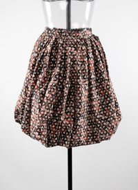 Jupe courte en tulipe - Kaki & Bois de Rose