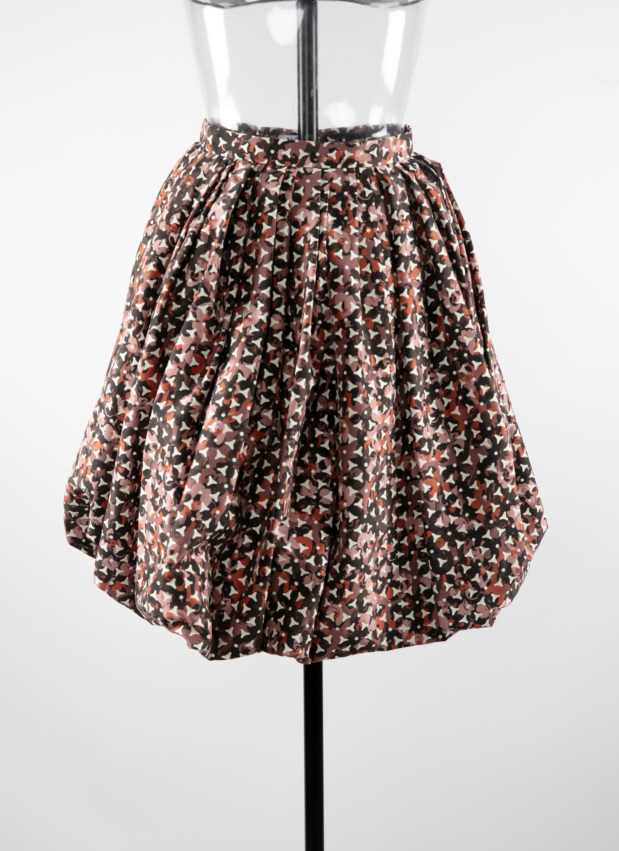 Jupe courte en tulipe - Kaki & Bois de Rose
