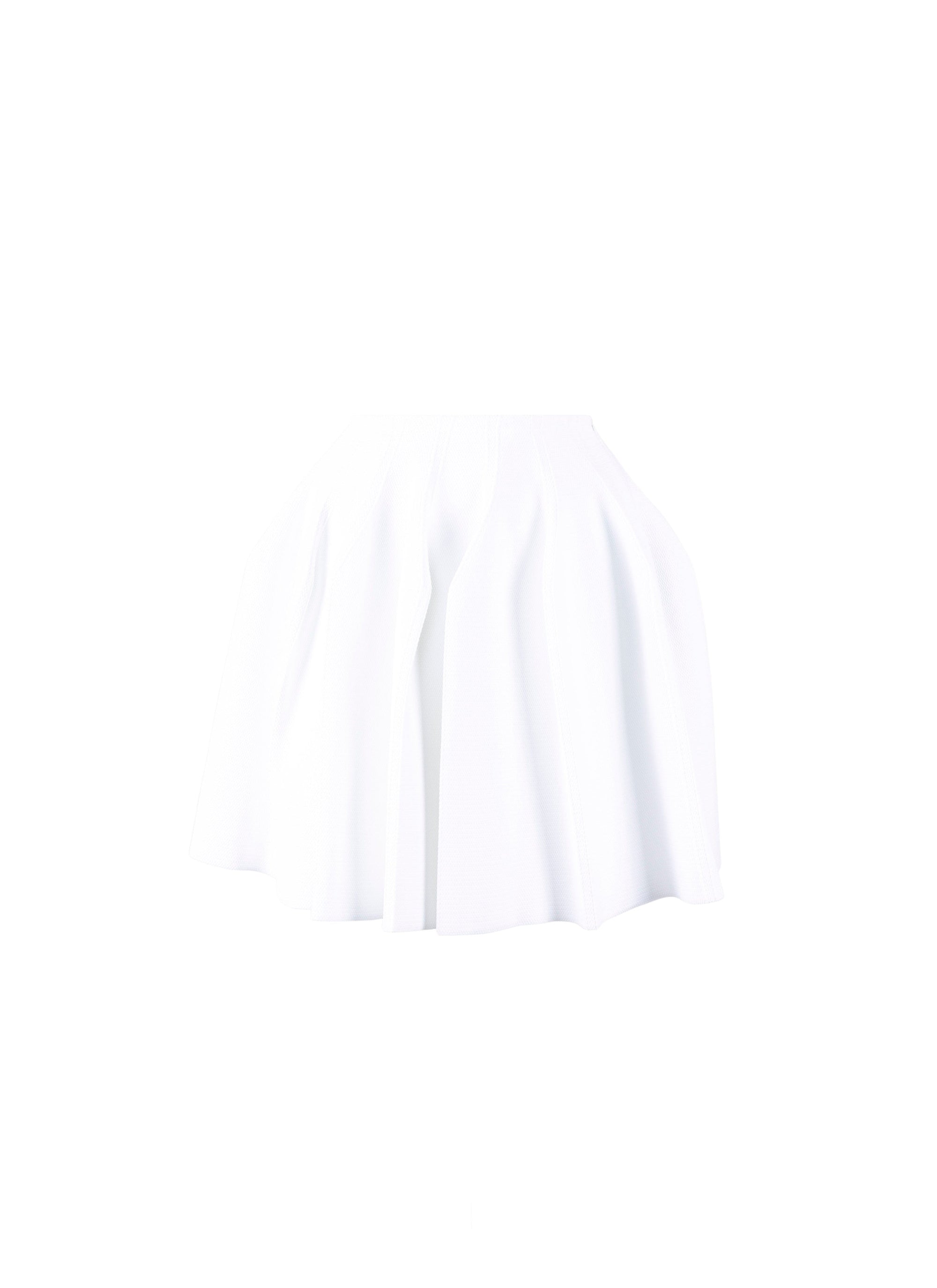 Jupe courte Maille piquée - Blanc