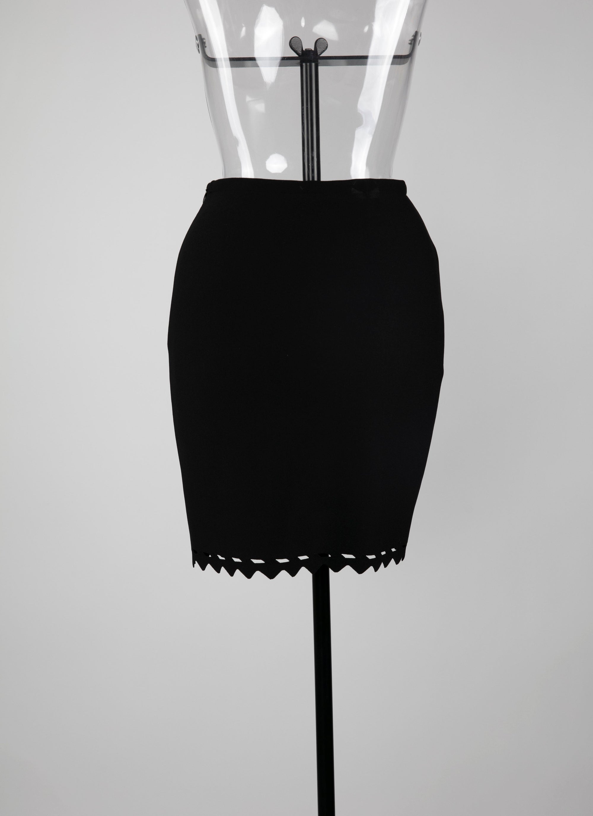 Skirt with hemstitch trim - Black intense