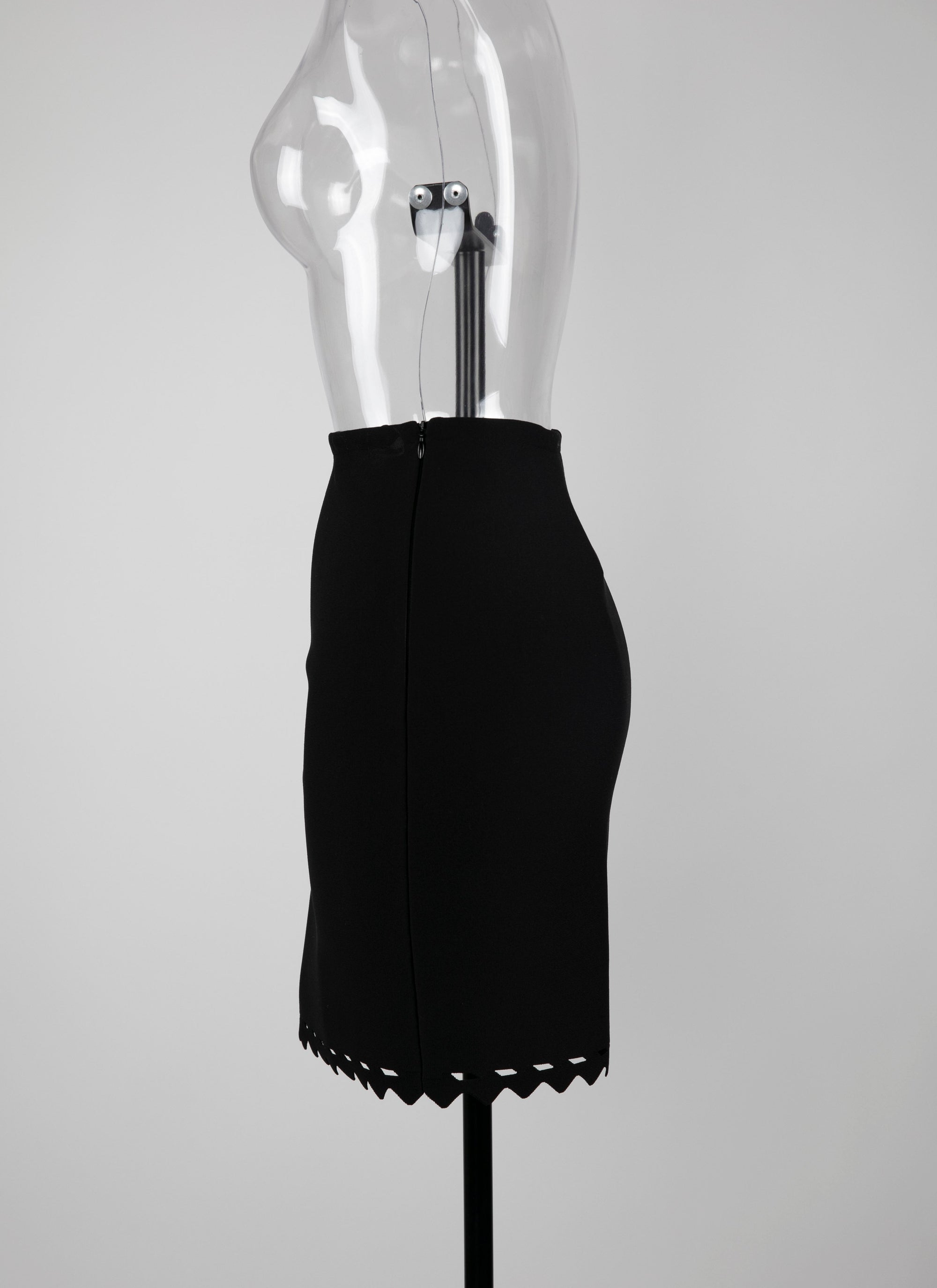 Skirt with hemstitch trim - Black intense