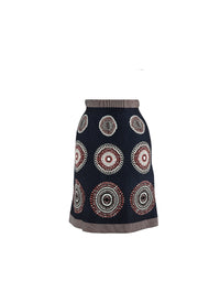 Molukai knitted short skirt - Midnight & Bordeaux