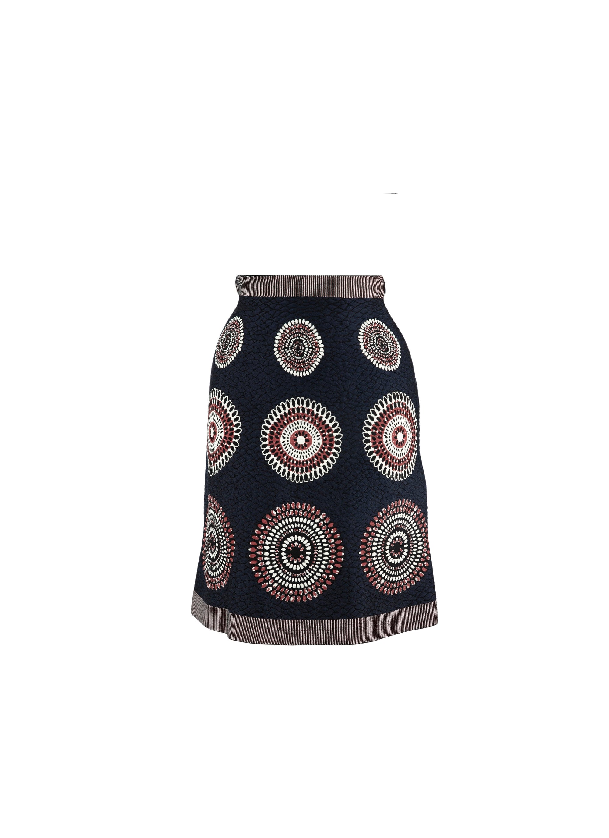 Molukai knitted short skirt - Midnight & Bordeaux