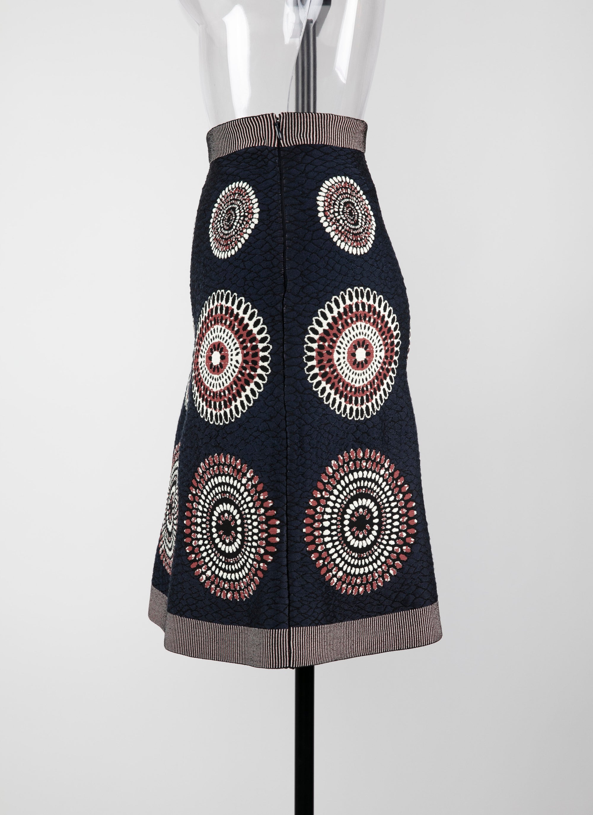 Molukai knitted short skirt - Midnight & Bordeaux