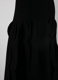 Geometric textured skirt - Black intense