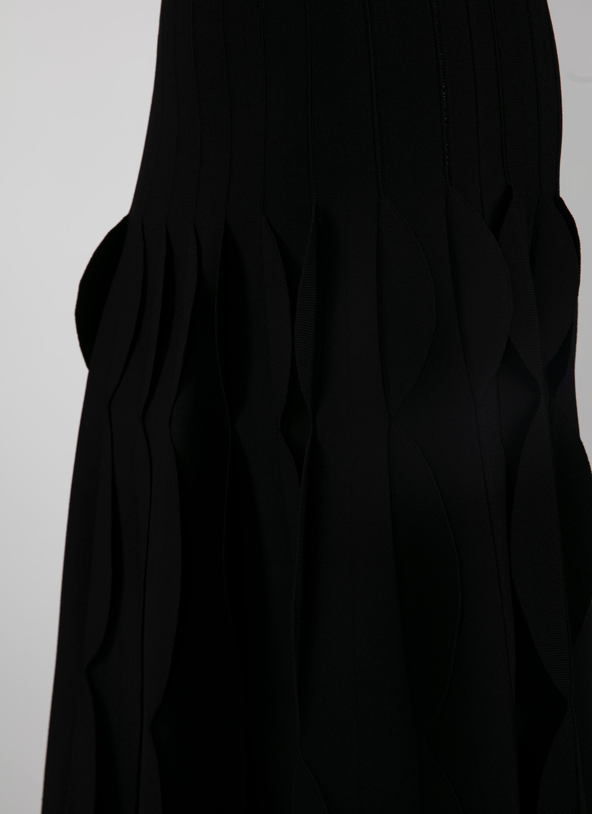 Geometric textured skirt - Black intense