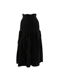 Geometric textured skirt - Black intense