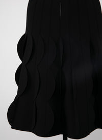 Textured skirt - Black intense