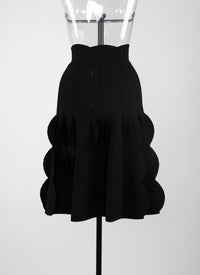 Textured skirt - Black intense