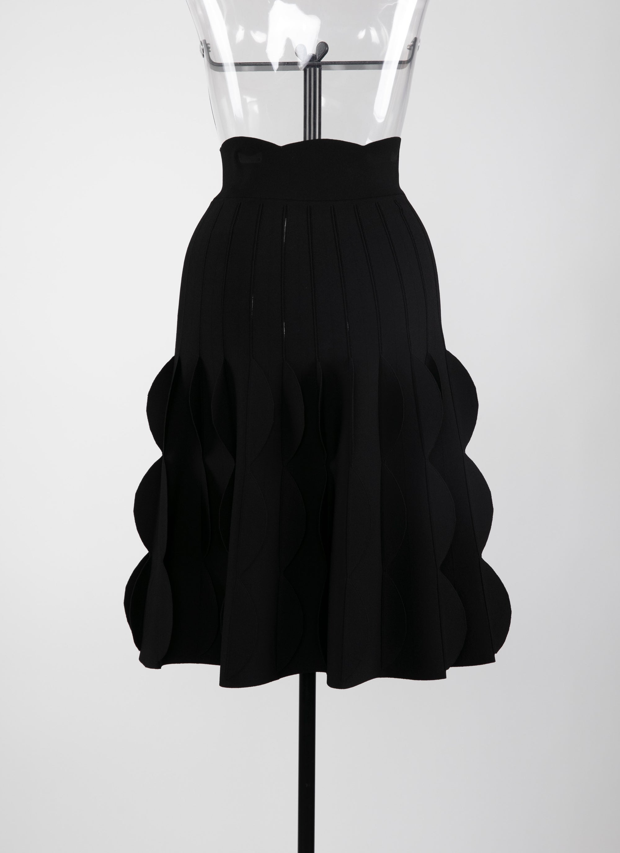Textured skirt - Black intense