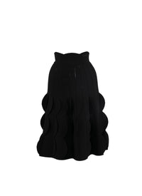 Textured skirt - Black intense