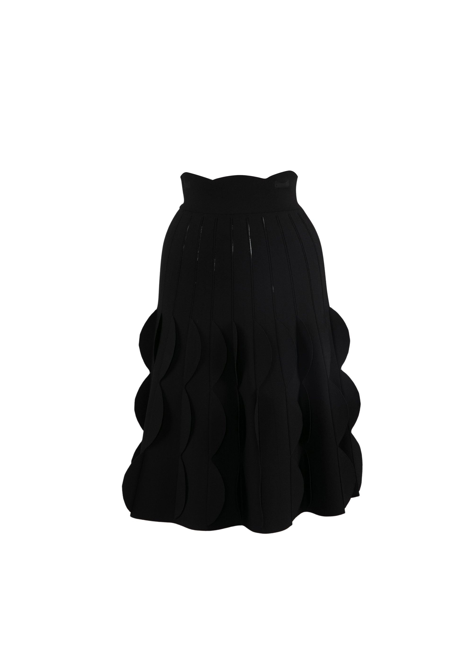 Textured skirt - Black intense