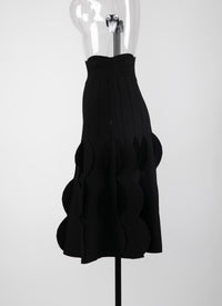 Textured skirt - Black intense