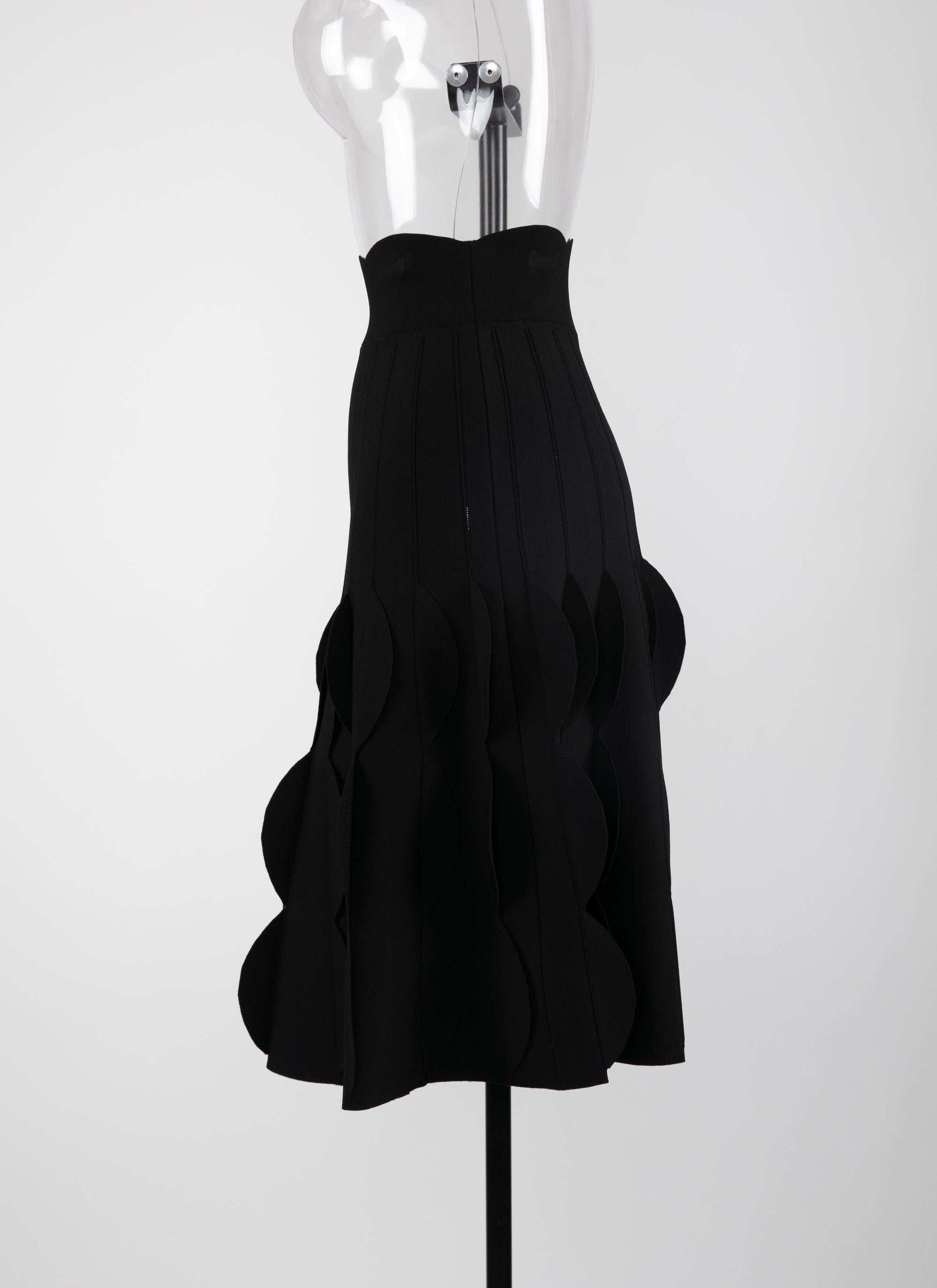 Textured skirt - Black intense
