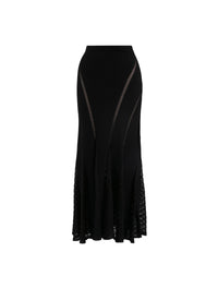 Long lace skirt - Black intense