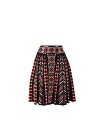 Jupe courte en maille - Bois de Rose & Noir