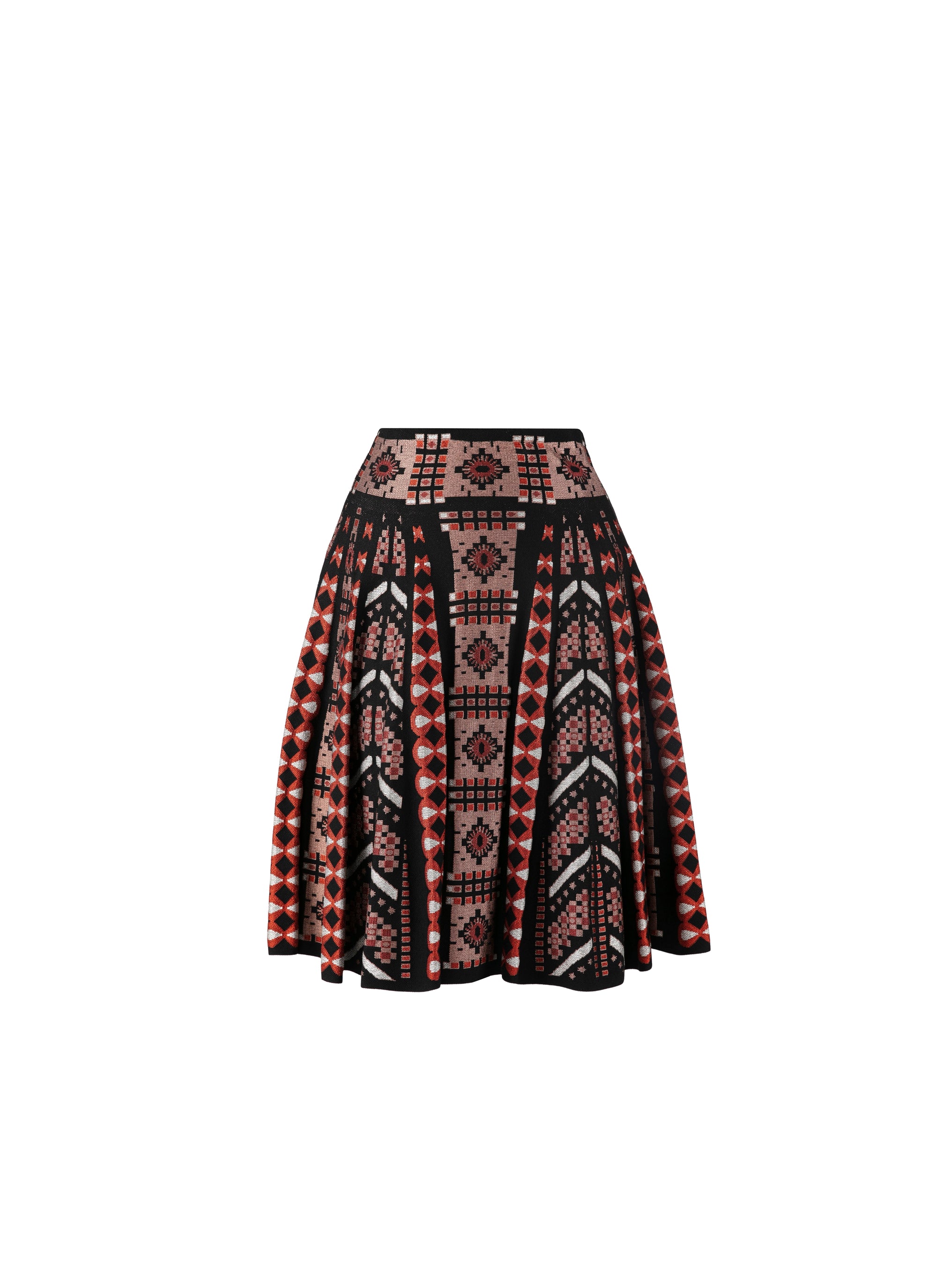 Jupe courte en maille - Bois de Rose & Noir