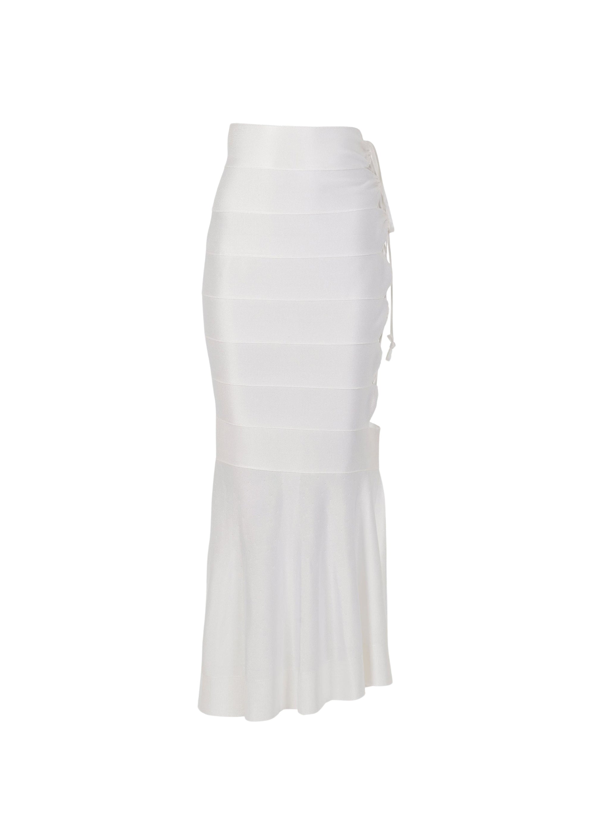 Banded skirt - White