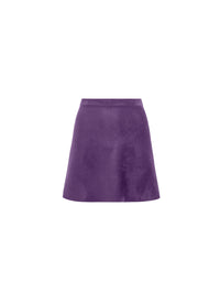 Mini flared skirt in velvet wool - Glycine