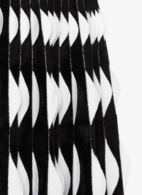 Jupe longue bicolore évasée - Noir & Blanc