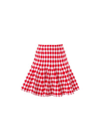 Flared skirt - Red & Pink