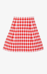 Mini jupe à carreaux - Rouge & Rose