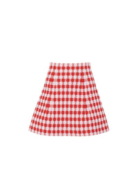 Mini jupe à carreaux - Rouge & Rose