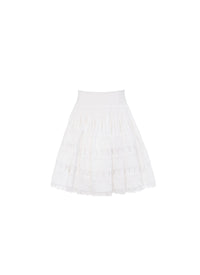 Fluid high-waisted skirt - Optic White
