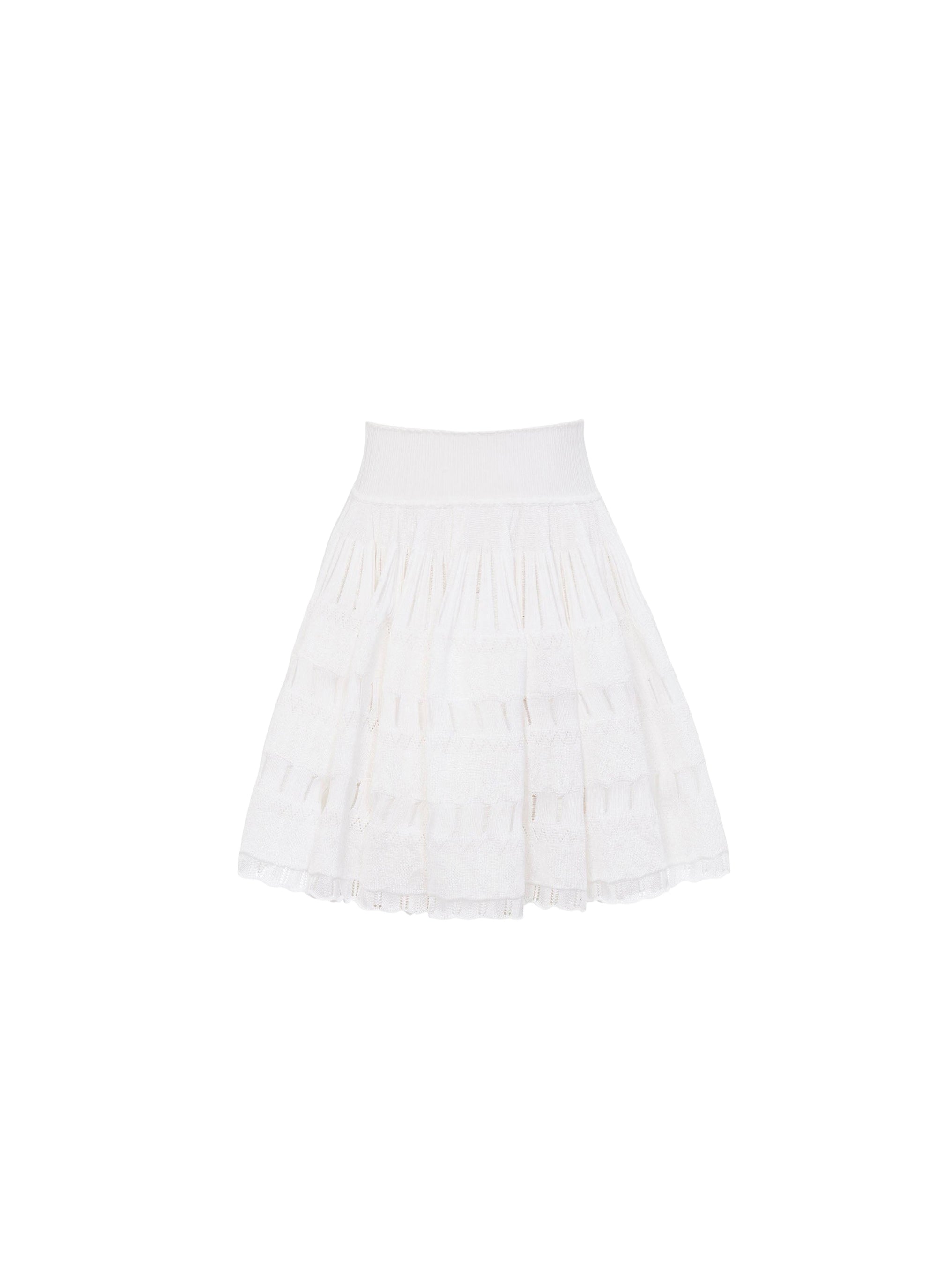 Fluid high-waisted skirt - Optic White