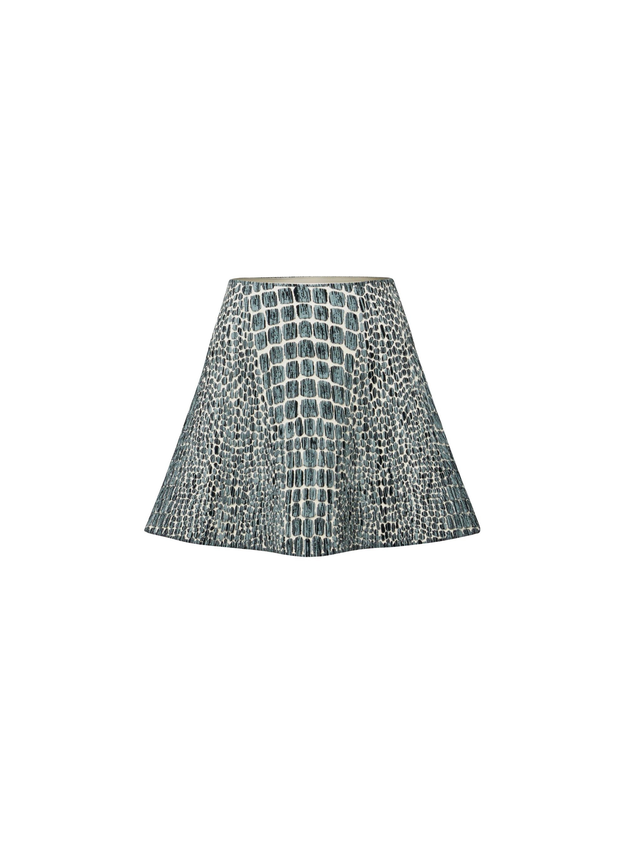 Croco jacquard skirt - White & Opaline
