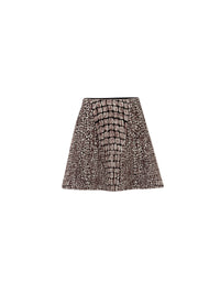 Jupe en jacquard en jacquard croco - Noir & Marron