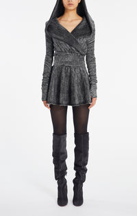 Jupe en velours en velours chine - Gris
