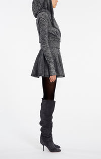 Jupe en velours en velours chine - Gris