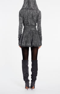 Jupe en velours en velours chine - Gris