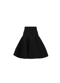 Circular ribbed skirt - Black Alaïa